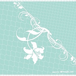 白色花和绿花的背景