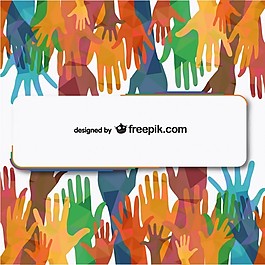 丰富多彩的人的手