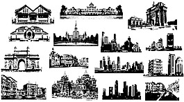 各国地标性建筑物PS笔刷