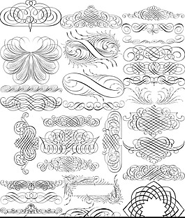 线描花纹笔刷