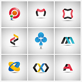 个性立体LOGO矢量素材