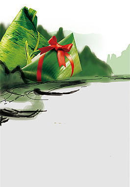 端午粽子水墨海报PSD分层素材