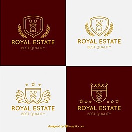 高雅的房地产标识收藏