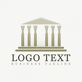 多边形的帕特农神庙的标志