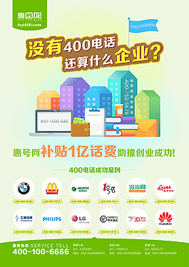 400电话海报