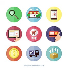 网上购物的图标