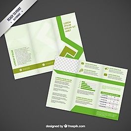 绿色色调的小册子设计