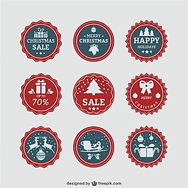 圣诞节销售的徽章