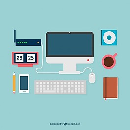 平面设计办公用品图形