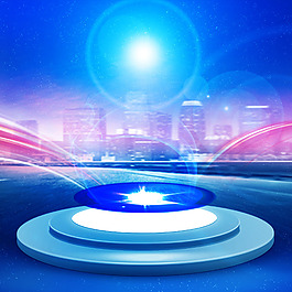 大气灯光效果聚划算直通车主图图片蓝色几何炫酷聚划算直通车主图图