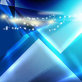 蓝色多边形星光背景