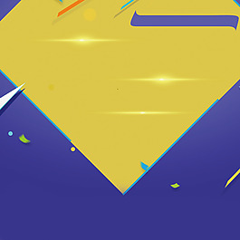 天猫扁平几何立体背景