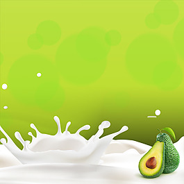 绿色牛奶推广图