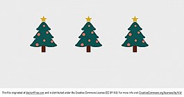 可爱的绿色圣诞树