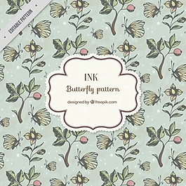 蝴蝶图案的草图