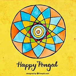 手绘背景丰富多彩的节日