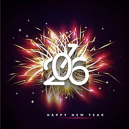 明亮的新的2016年的背景