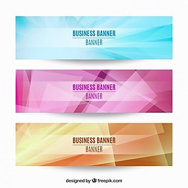 带有线条和抽象形状的旗帜