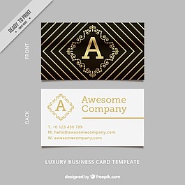 奢华的金色菱形法人卡