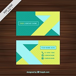 用线条和抽象形状的法人卡