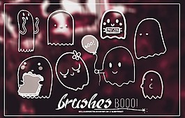 可爱的幽灵PS笔刷