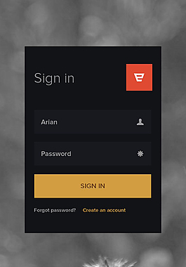 手机APP登录界面模块