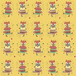 有趣的狐狸图案