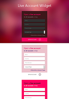 暗红登录框网页模板