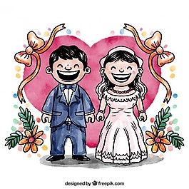 水彩画只是已婚插画