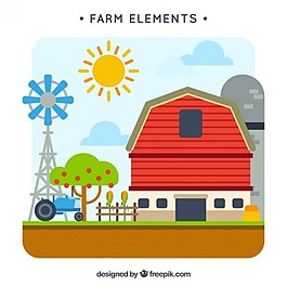 平坦的农田景观