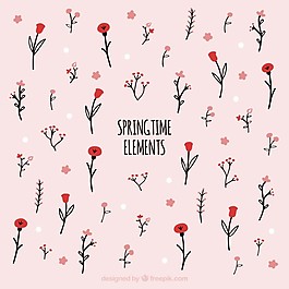 花的春天的元素