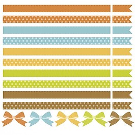 可爱的丝带和蝴蝶结