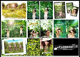 {花事}跨页写真模板