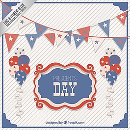 总统日的复古饰品