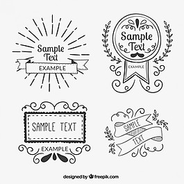 老式黑色徽章收藏