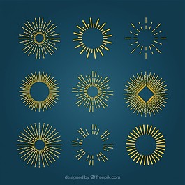 金色的阳光在复古风格