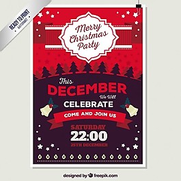 红色的圣诞海报