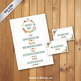 可爱的早餐菜单