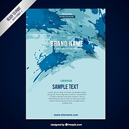 溅起的小册子模板