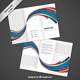 用抽象波设计的小册子