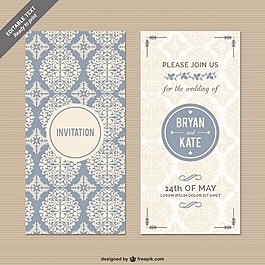 CMYK花艺婚礼请柬