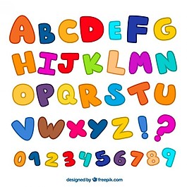 彩色字母