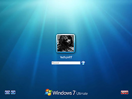 win7登陆界面PSD素材
