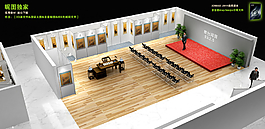 3D画展模型含贴图灯光图片