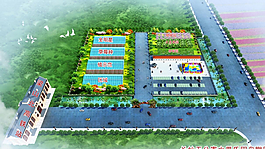 长灿无公害水果乐园鸟瞰图图片