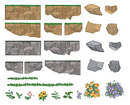 精美景观石头设计矢量素材 景观设计