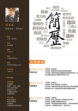 个人简历求职应聘模板设计图片