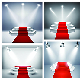 聚光灯白色舞台图片