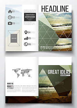 时尚画册折页设计矢量素材