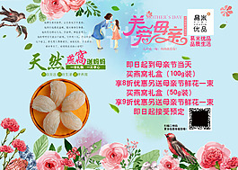 清新母亲节燕窝展示海报